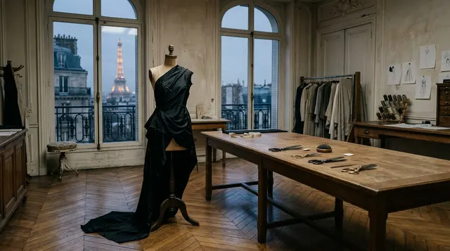 Atelier parigino deserto con abito nero sul manichino: Vaccarello lascia Saint Laurent dopo dieci anni