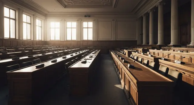 Marianna Madia Italia Viva: aula del Parlamento al tramonto, simbolo dell'addio al Pd
