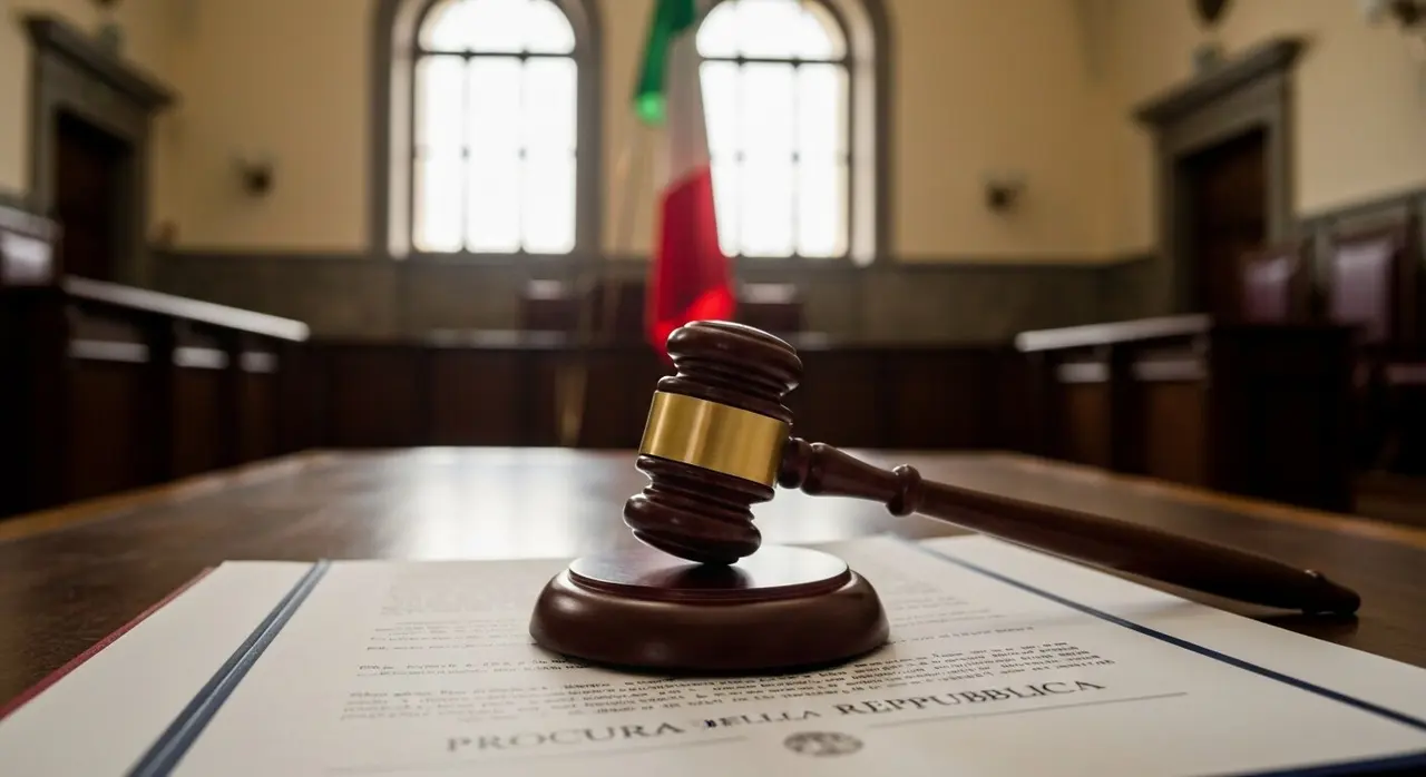 Martelletto del giudice su documento della Procura della Repubblica - inchiesta poliziotti banche dati