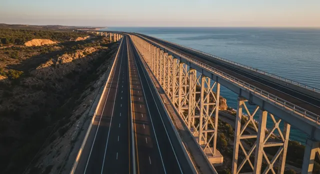strage di Capaci 34 anni, viadotto autostrada A29 al tramonto, memoria Falcone