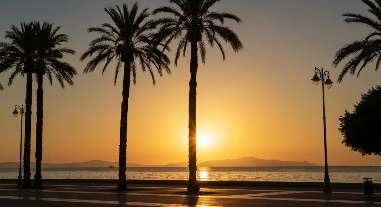 Lungomare di Reggio Calabria al tramonto, dopo Falcomatà alle urne