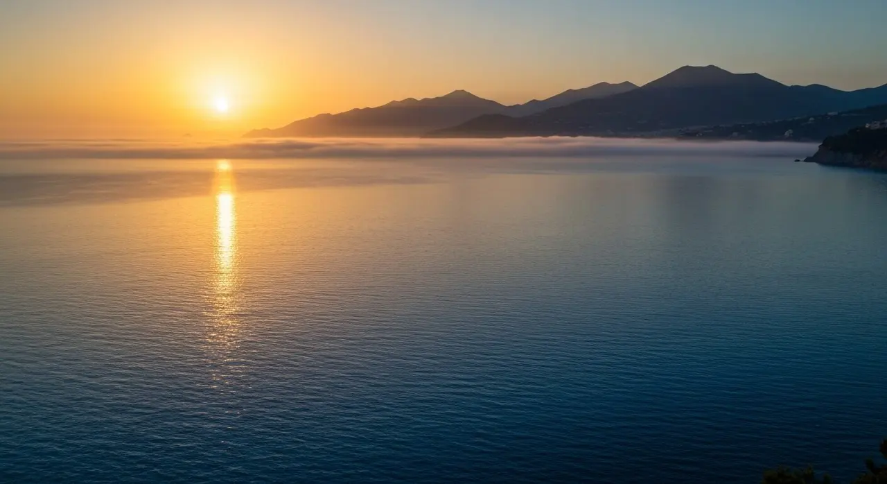Costa tirrenica calabra all alba dopo il terremoto del 2 giugno 2026 vicino ad Amantea