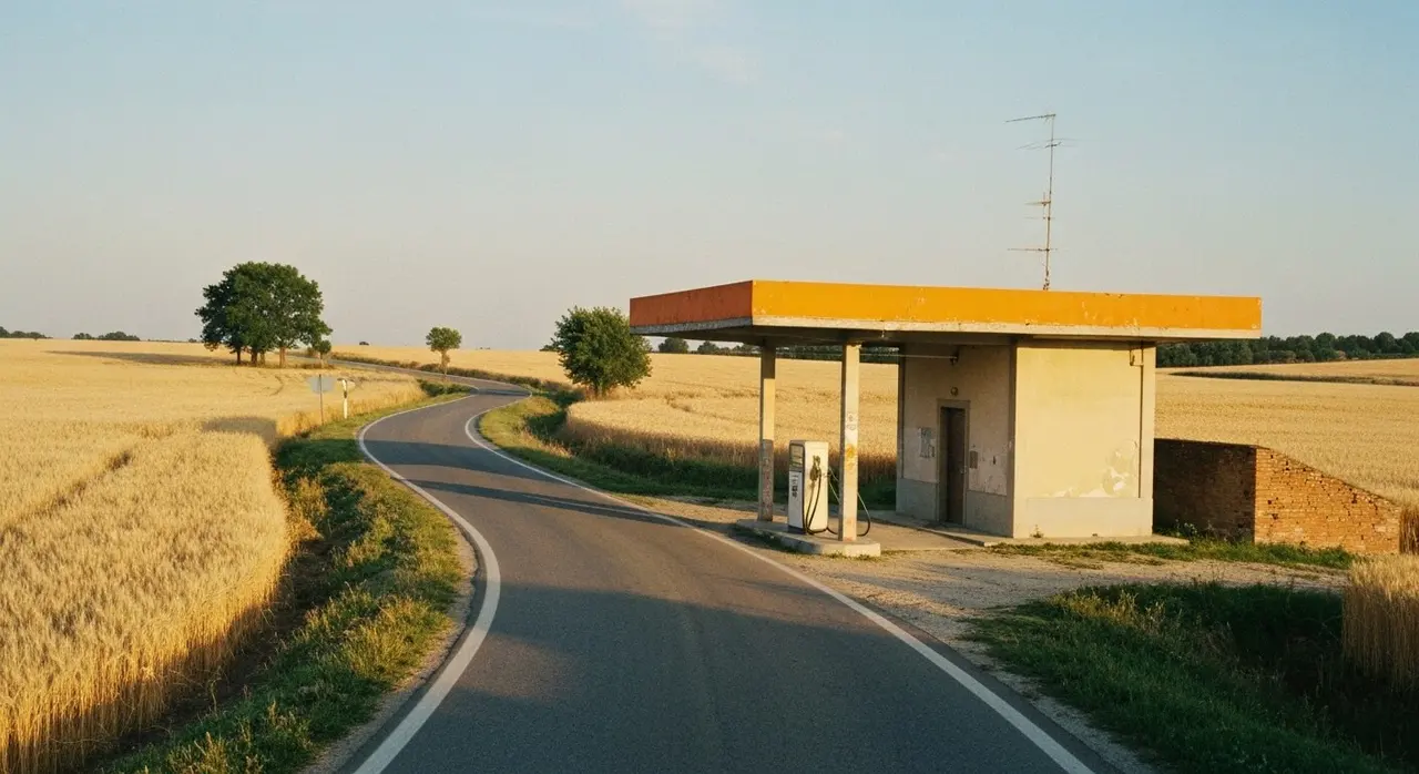 Strage di Amendolara: stazione di servizio Statale 106 all alba dopo il rogo del minivan dei braccianti
