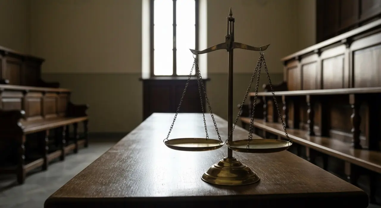 Aula della Corte d’assise di Rimini, sentenza di assoluzione per Louis Dassilva