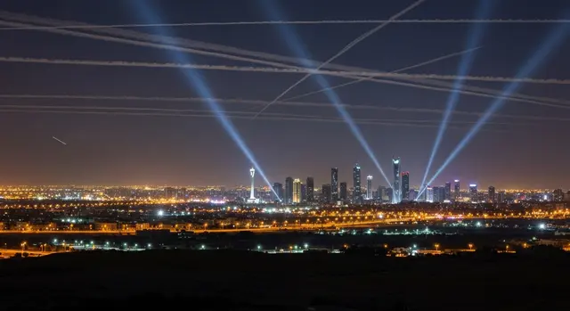 Escalation Iran Israele Beirut skyline notturno tensione diplomatica crisi