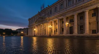 Ben Gvir indagato Roma: palazzo del governo italiano al crepuscolo