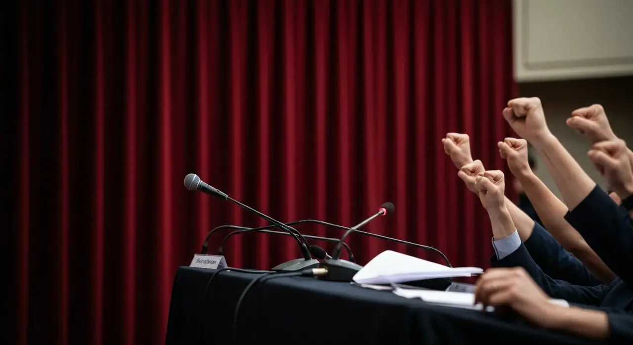 Vannacci femminicidio: pugni alzati al palco dell'Auditorium della Conciliazione