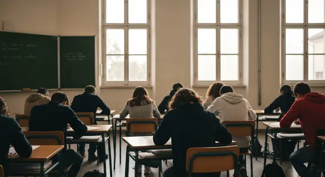 Studenti italiani in classe durante le tracce maturità 2026 alla prima prova di italiano
