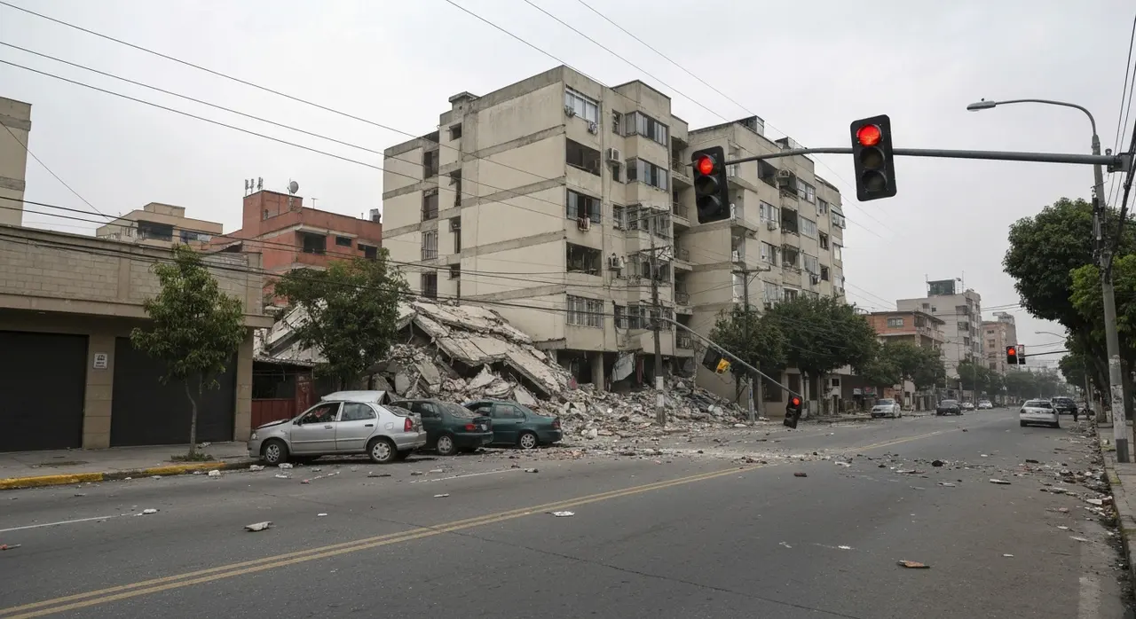 Edifici crollati a Caracas dopo il terremoto in Venezuela