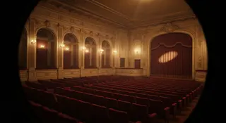 Sandrelli addio al cinema: sala cinematografica italiana d'epoca vuota