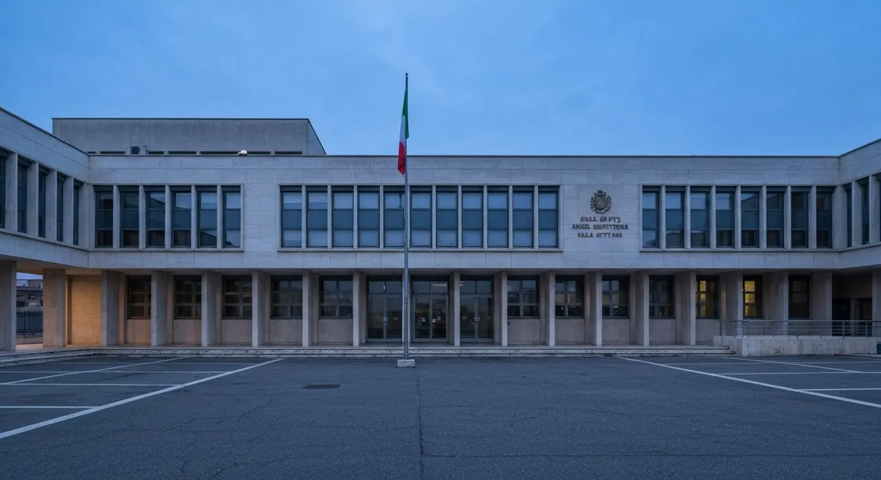 Il palazzo di giustizia all'alba, simbolo dell'azione della Direzione distrettuale antimafia contro le cosche reggine