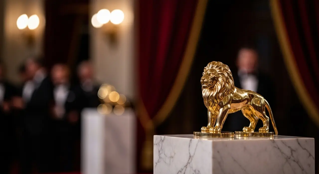 Statuetta del Leone d'oro alla carriera assegnato a Ellen Burstyn alla Mostra di Venezia