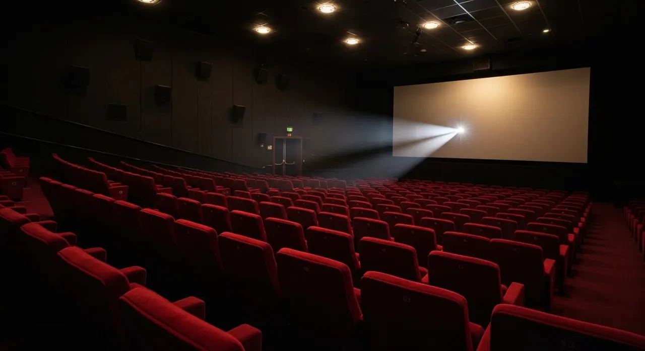 Sala cinematografica durante una prima di festival, il fascio del proiettore illumina lo schermo: Idda concorre nella sezione Platform di Toronto