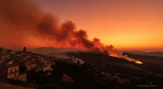 Incendio Santo Stefano Quisquina: fumo e fiamme sulle colline dei Sicani in provincia di Agrigento
