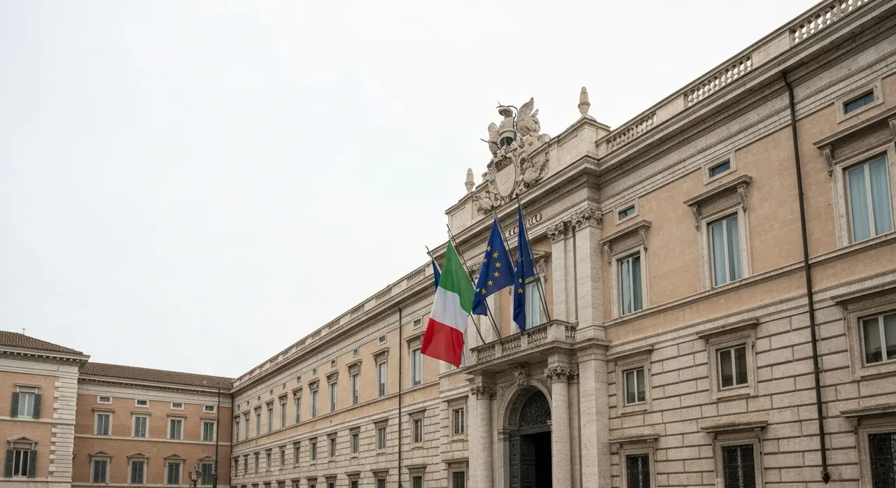 Palazzo Chigi a Roma sede del governo Meloni che ha approvato il ddl sui minori