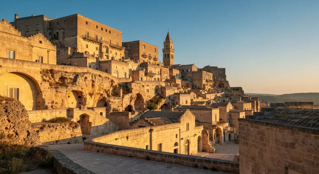 I Sassi di Matera al tramonto, una delle sedi del Lucania Film Festival 2026