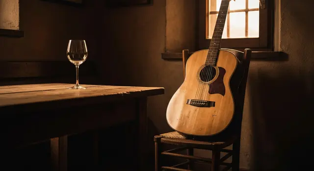 Morte di Francesco Guccini: chitarra acustica in un'osteria, omaggio al cantautore