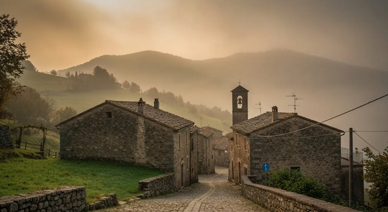 Borgo di Pàvana sull'Appennino tosco-emiliano dove viveva Francesco Guccini