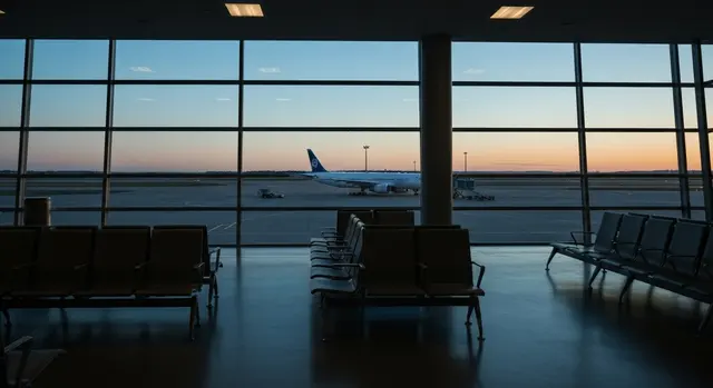 Espulsioni dalla Germania verso l'Italia: gate d'imbarco deserto in un aeroporto europeo all'alba