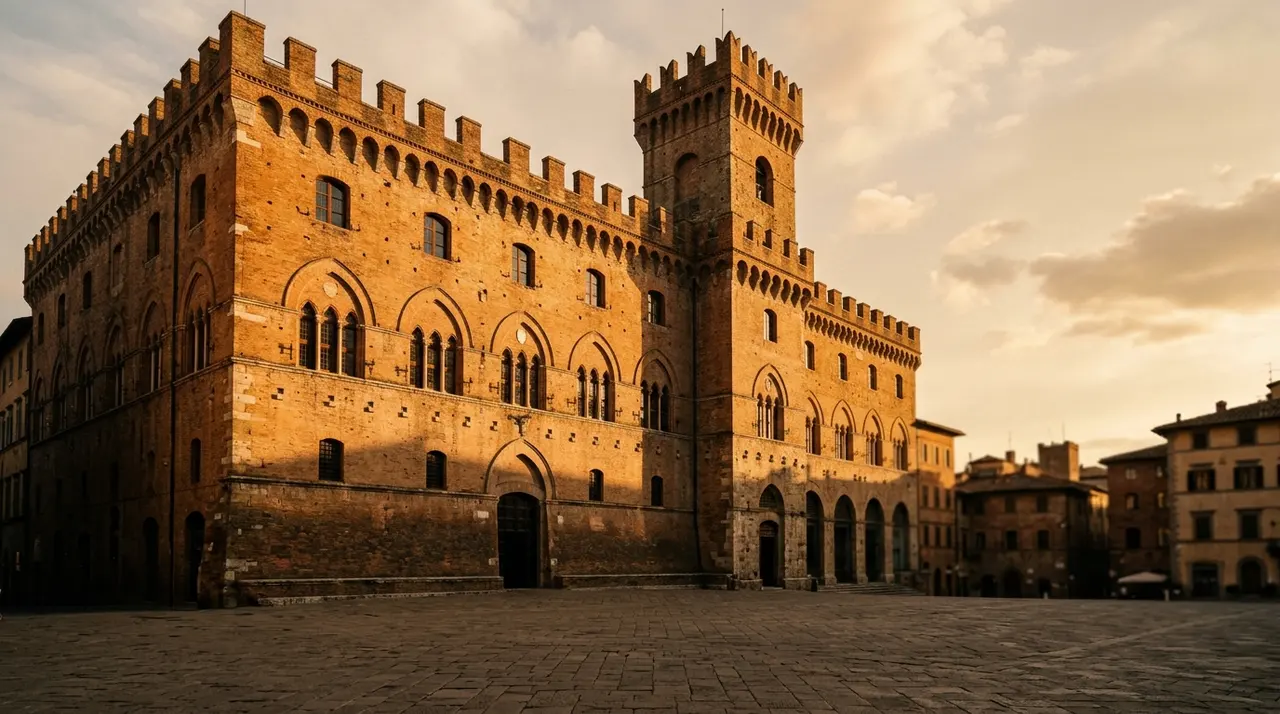 Doppia OPS MPS: la sede storica del Monte dei Paschi a Siena al tramonto