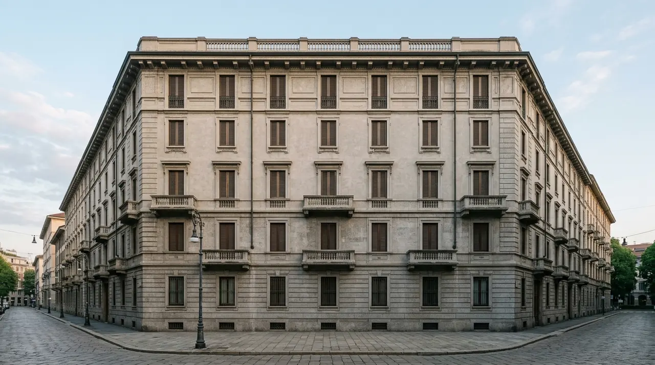 Palazzo milanese all'alba, la città che attende la successione di Armani