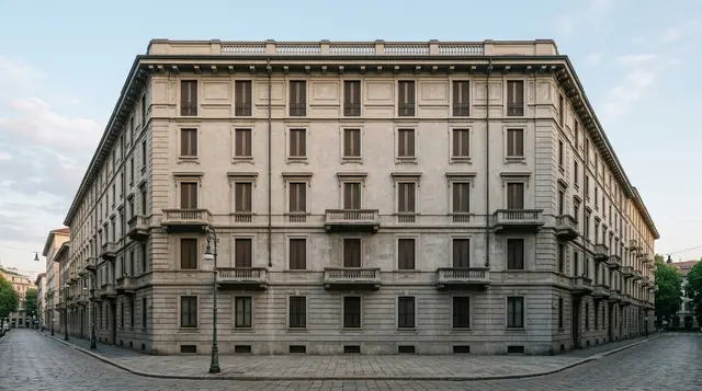Palazzo milanese all'alba, la città che attende la successione di Armani