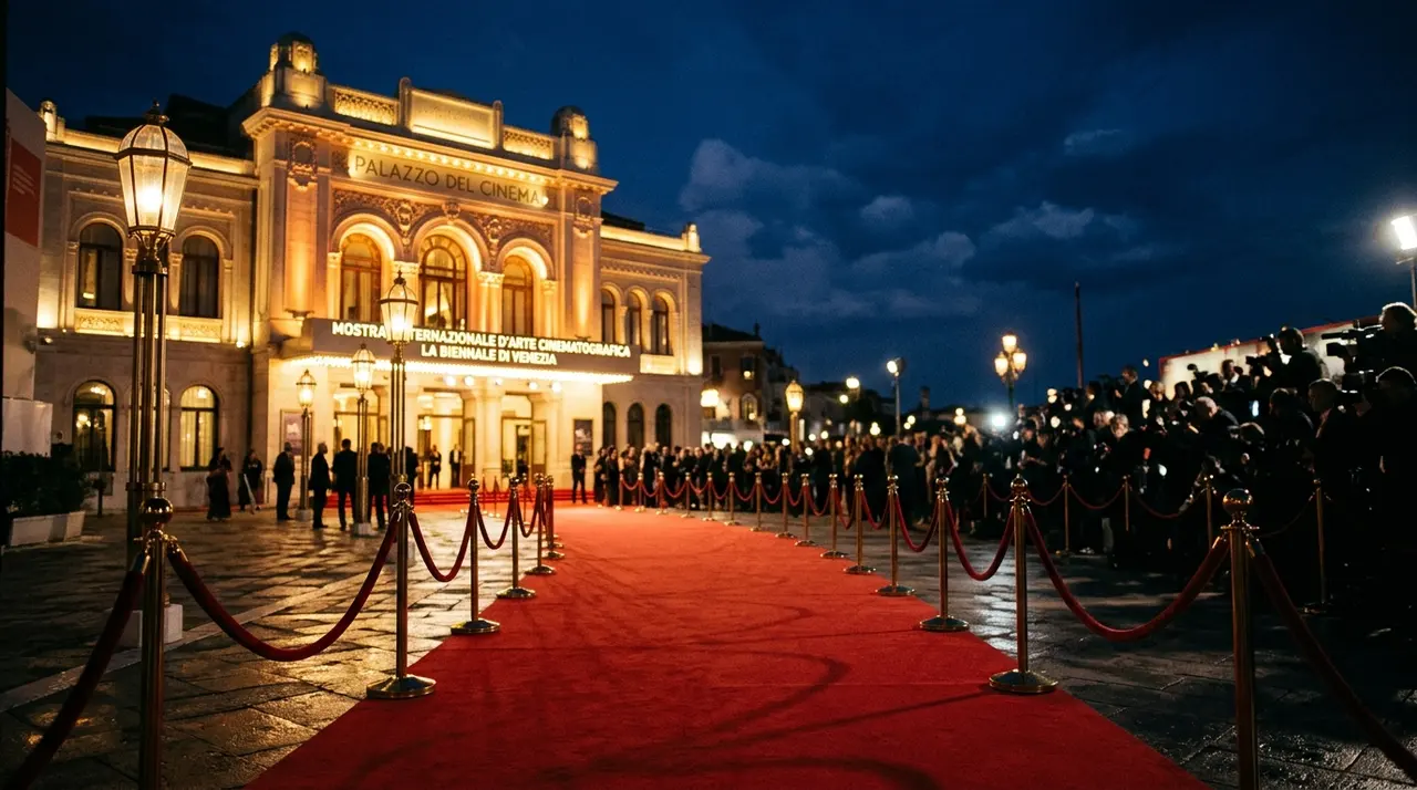 Clooney Venezia 83: il red carpet notturno del Palazzo del Cinema al Lido per il Leone d'oro alla carriera