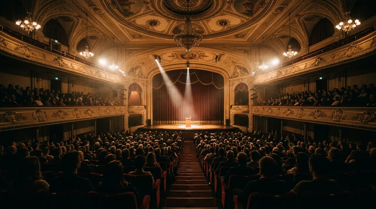 La Sala Grande del Palazzo del Cinema durante la serata inaugurale dell'83esima Mostra di Venezia