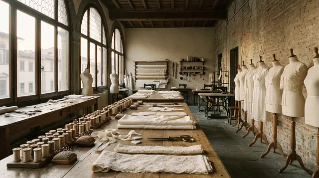Atelier di lingerie artigianale a Bologna, immagine simbolo del ritorno di La Perla in Fashion Week