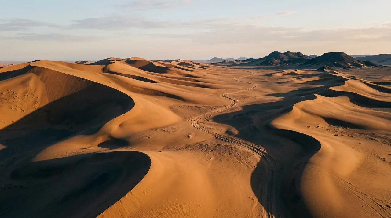 Dune sahariane all'alba, l'ambientazione del film dentro il film di El ser querido con Javier Bardem