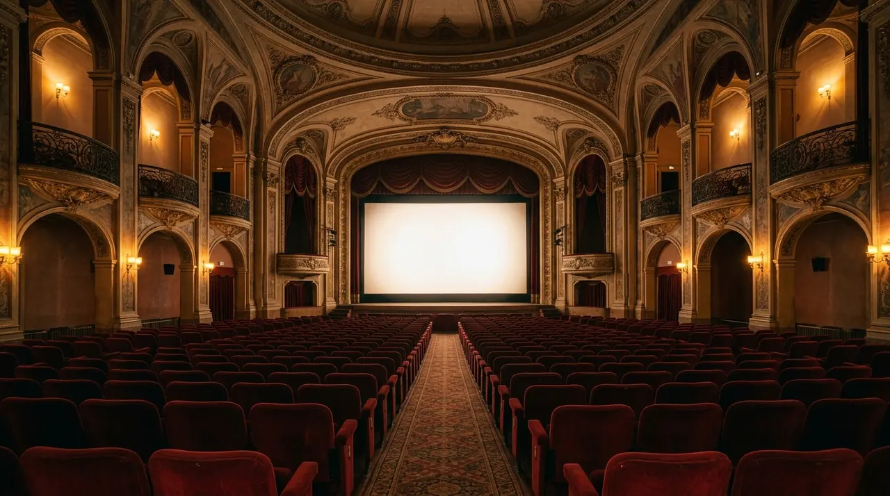 Sala cinematografica storica vuota vista dalla platea: il cinema a 3,50 euro torna dal 21 al 24 settembre