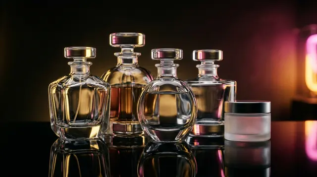 Donatella Versace Revolve: flaconi beauty di lusso senza marchio su fondo nero, il debutto della joint venture parte dalla cosmesi