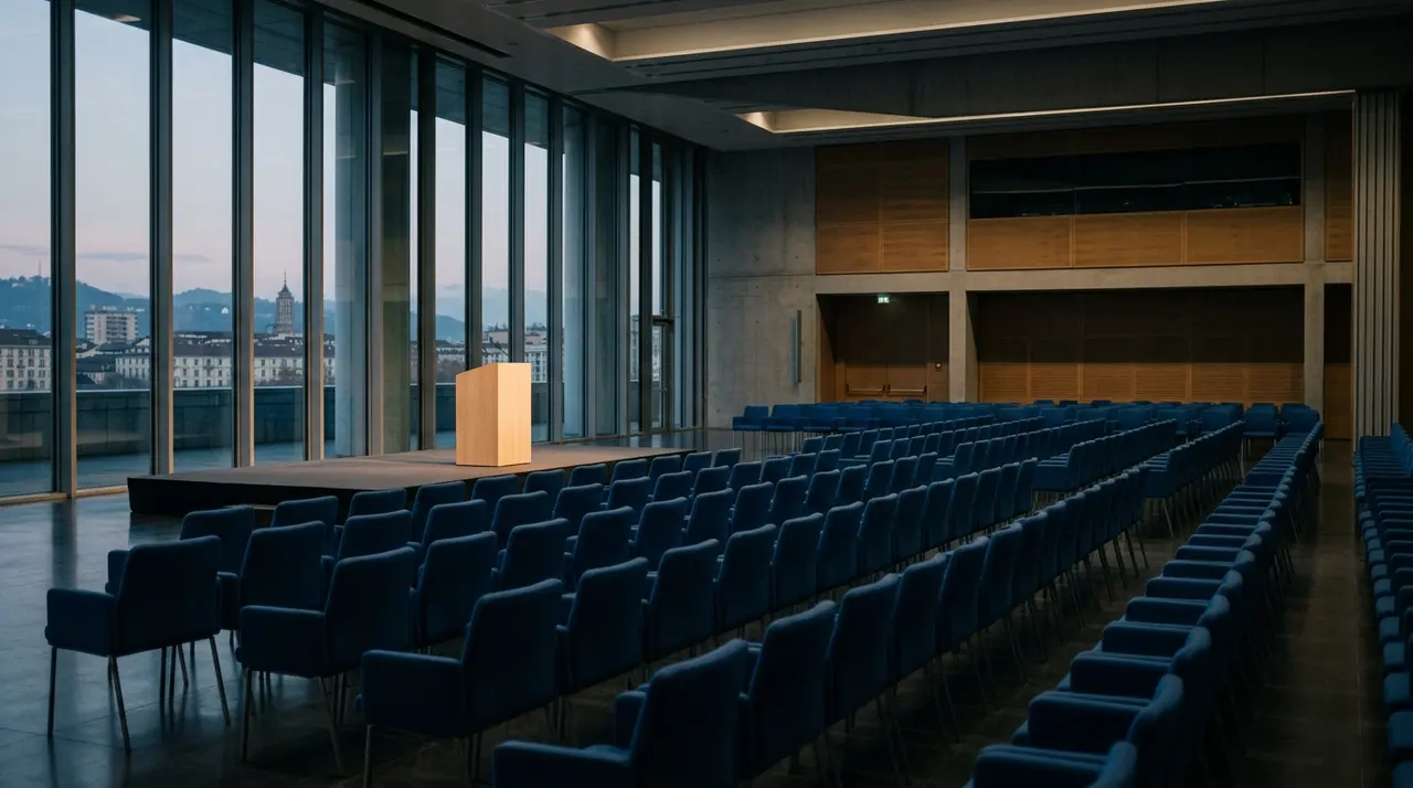 Sala congressuale vuota a Torino, la segreteria piemontese di Forza Italia resta senza congresso da otto anni