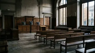Aula di tribunale vuota dopo la sentenza Regeni pronunciata dalla Corte d'Assise di Roma