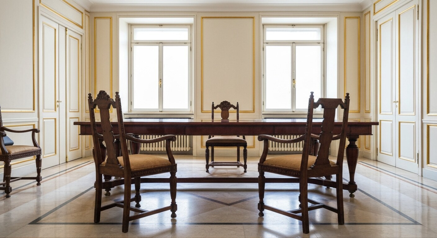 Sala dell'ambasciata italiana a Berna dove si è svolto l'incontro Cornado-Reynard sulle spese mediche di Crans-Montana